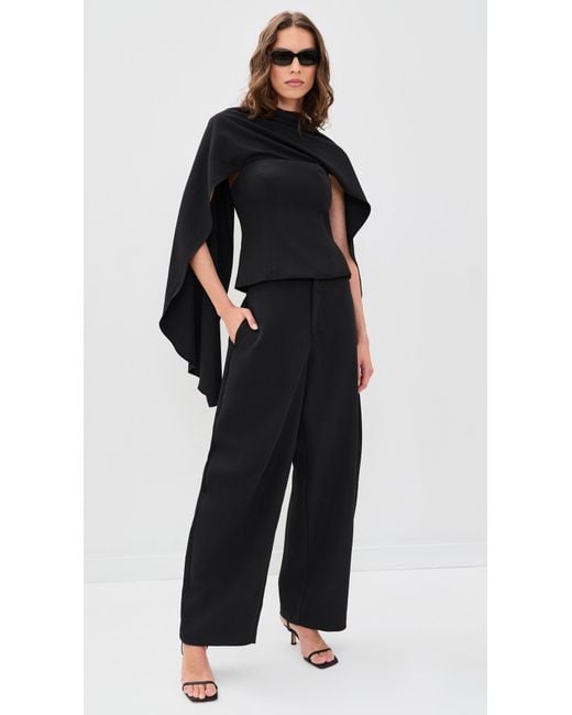 Line & Dot Black Scout Drape Top