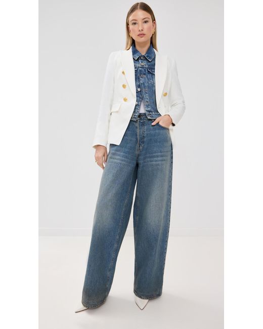 Veronica Beard White Miller Dickey Jacket