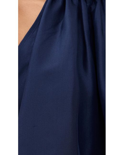 Azeeza Blue Plath Silk Top