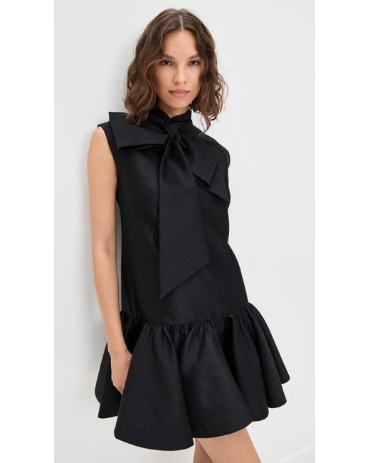 Zimmermann Black Hypnotic Bow Mini Dress