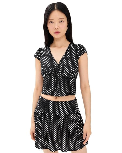 Reformation Black Dorothea Two Piece Crepe Set