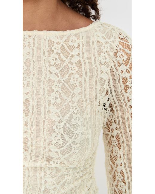 chinese dress ladies Suzanne Lace Mini Dress - Ivory Eyelet