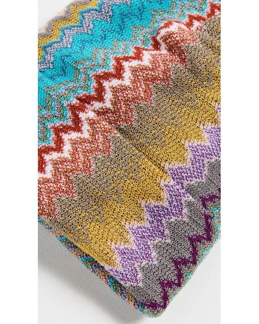 Missoni White Striped Beanie