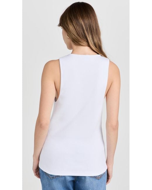 J.W. Anderson White Jw Anderon Anchor Ebroidery Tank Top