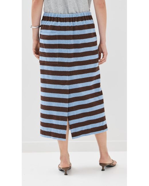 Tibi Black Bonded Dry Loop Terry Skirt