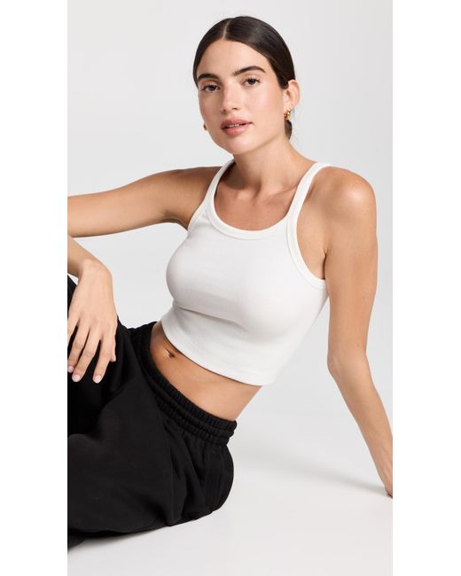 Wardrobe NYC Cotton Wardrobe. Nyc X Hailey Bieber Ribbed Tank in Black