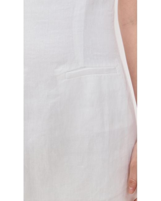 Reformation White Phillipa Linen Dress