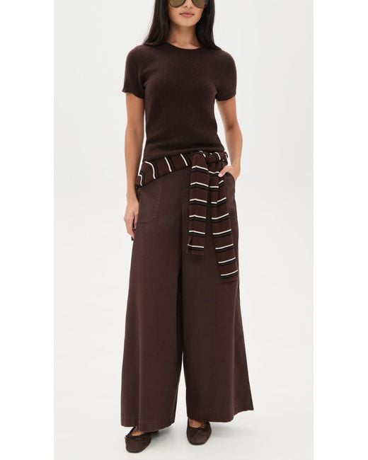 Splendid Brown Angie Texture Slubbed Pants