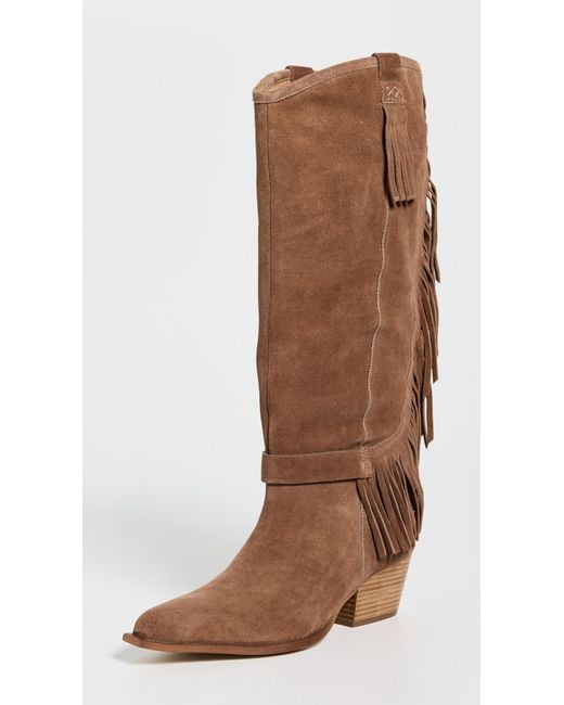 Free People Brown Faith Fringe Western Boots