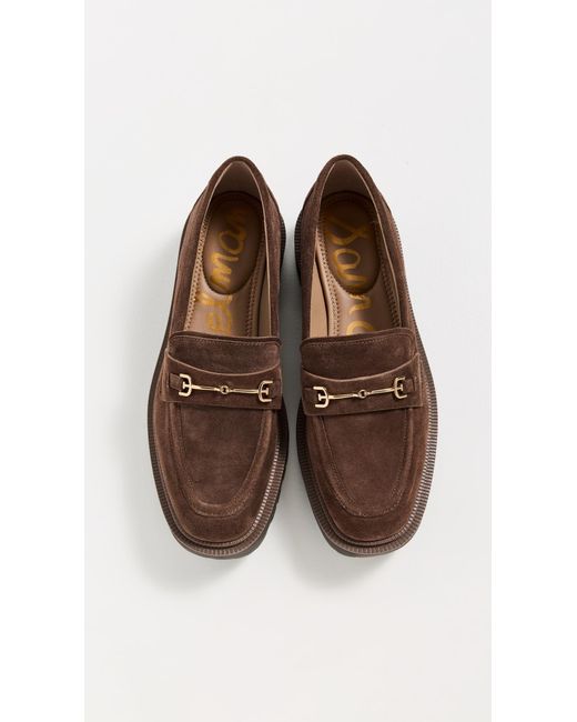 Sam Edelman Brown Lea Platform Loafers