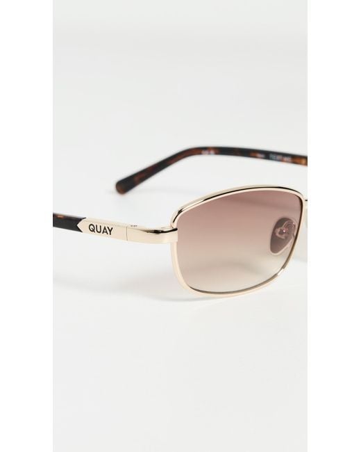 Quay Black Text Me Sunglasses