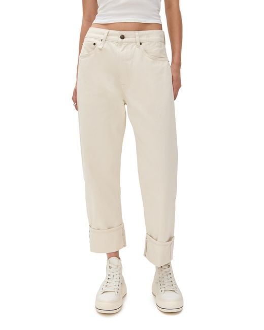 Un R13 R13 Cuffed X-Boyfriend Jeans in White | Lyst