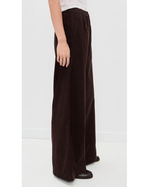 ATM Black Corduroy Wide Leg Pull On Pants