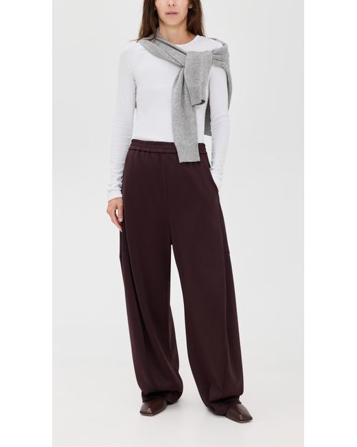 Tibi Brown Petite Active Knit Winslow Pants