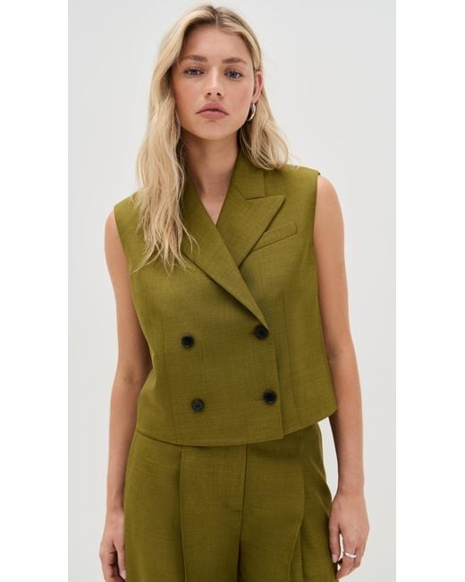Theory Green Peak Vest