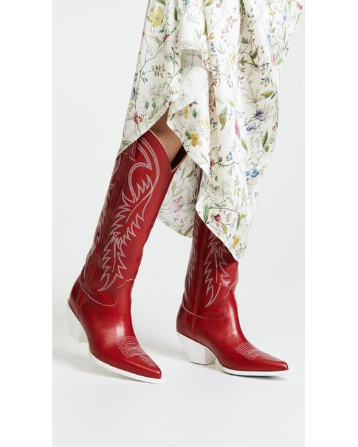 R13 Red Pointed Cowboy Boots