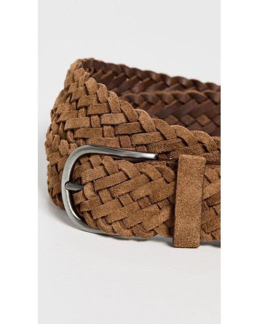 Andersons Multicolor Suede Woven Belt for men