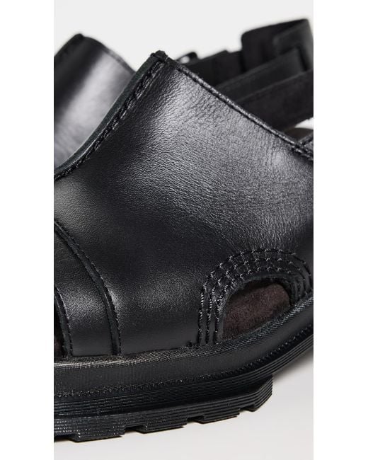 Dr. Martens Black Maybole Open Toe Wanama Sandals