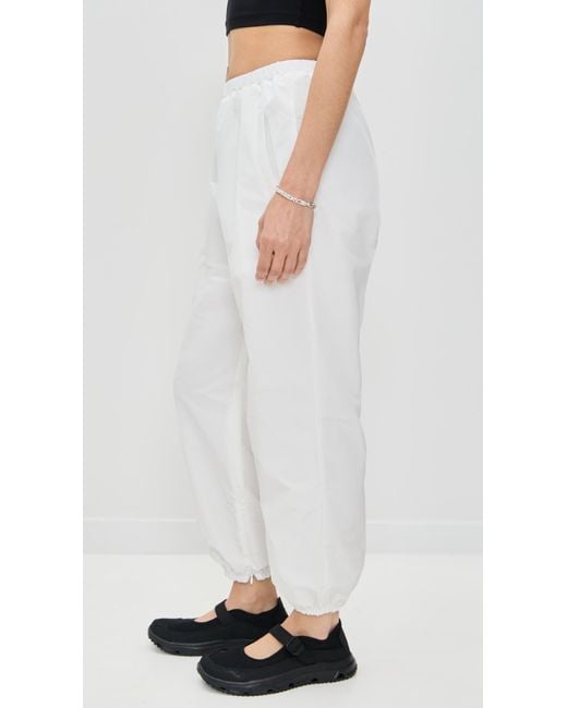 Eugenia Kim Love White Martina Tennis Warm-Up Pants With Ankle Side Zippers