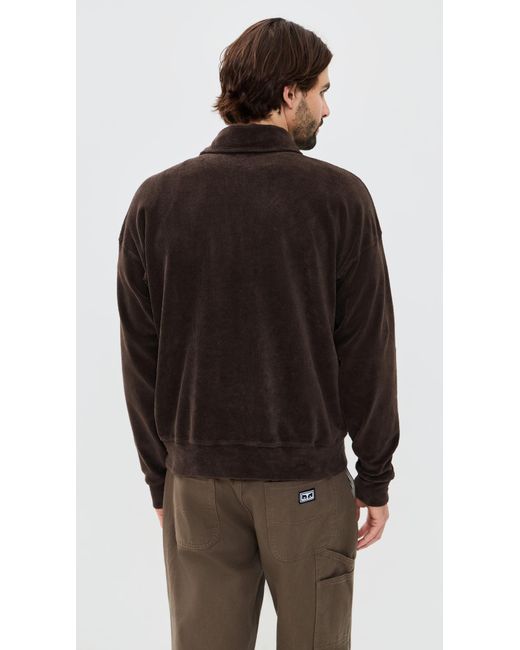 Asher Black Claude Quarter Zip for men