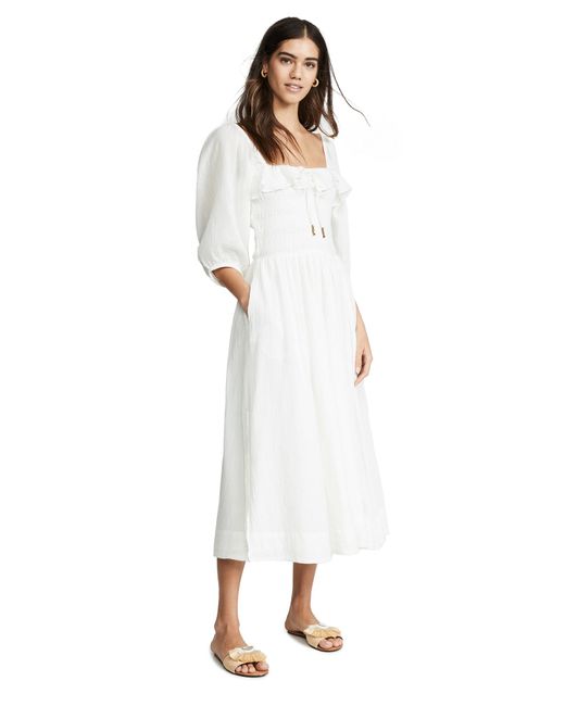 free people oasis midi dress white I Just Tried On Free People's Best-Selling Oasis Dress