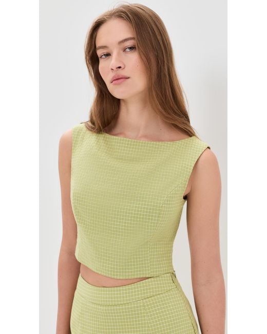 Line & Dot Green Shea Top