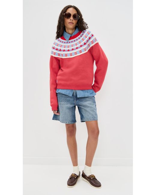 Polo Ralph Lauren Red Crew Neck Sweatshirt