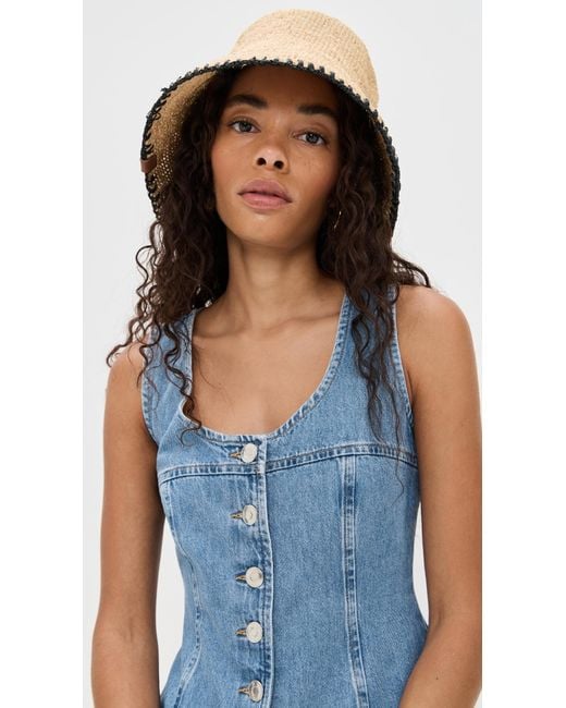 Rag & Bone Natural Jade Whipstitch Rollable Hat