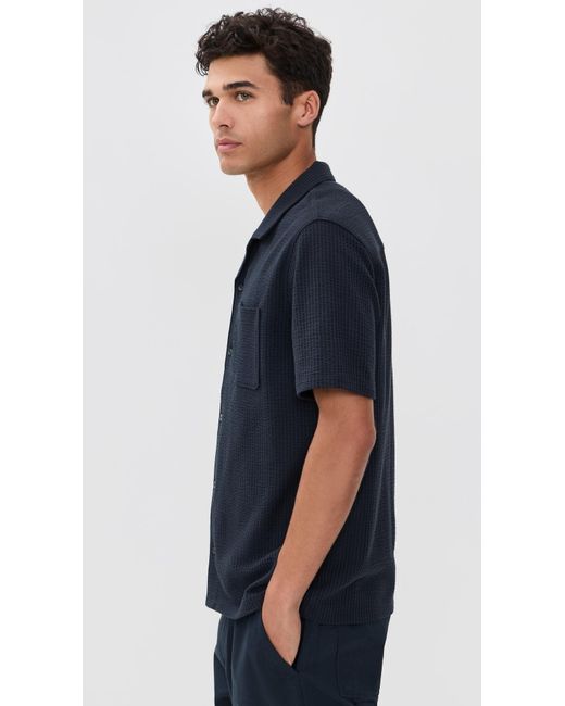 Vince Blue Seersucker Cabana Shirt for men