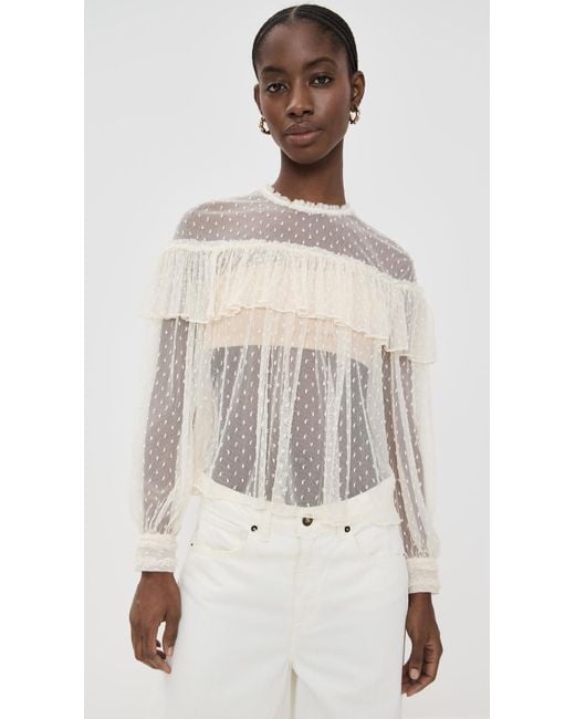 Ulla Johnson Natural Anelise Blouse