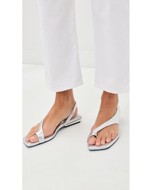 Rag & Bone White Liv Flat Sandals