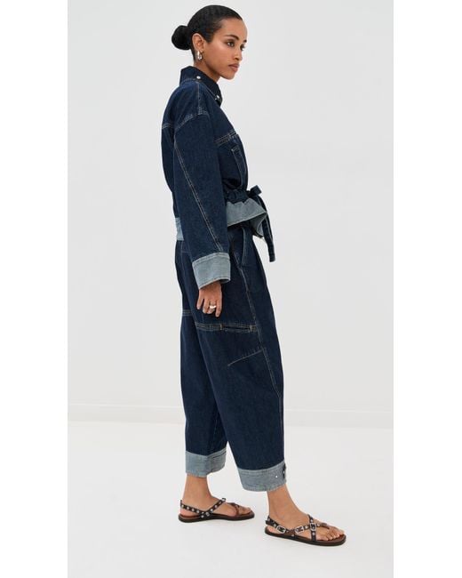 3.1 Phillip Lim Blue Boxy Jacket With Waist Ties