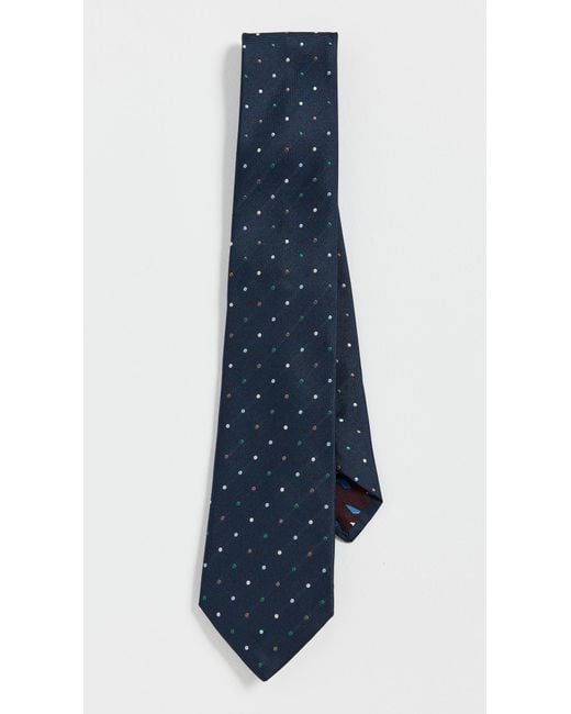 Paul Smith Blue Polka Silk Tie for men