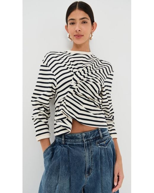 A.W.A.K.E. MODE Black A. W.A. K.E. Mode Long Sleeve Knotted Jersey Top