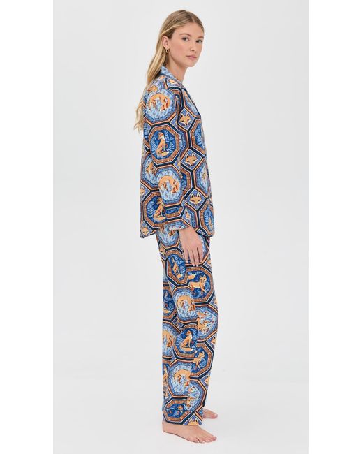 Printfresh Blue Long Pajama Set