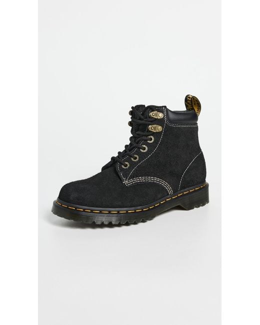 Dr. Martens Black 939 Long Napped Suede Boots