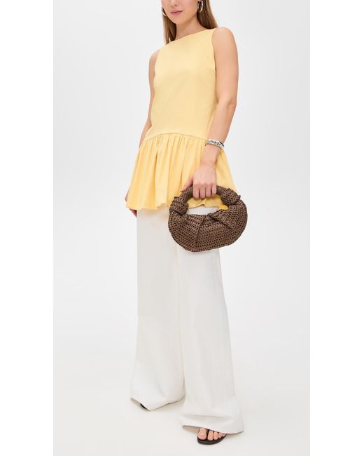 Simon Miller Brown Raffia Lopsy Bag
