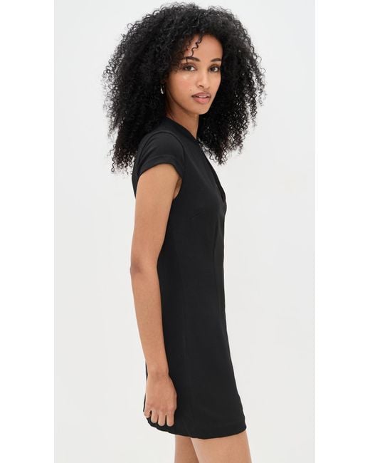 black crew neck mini dresses Black Sequin Crew Neck T-shirt Dress – fringe co main image 0