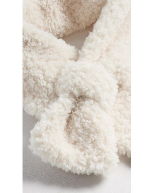 Hat Attack White Teddy Sherpa Pull Thru Scarf