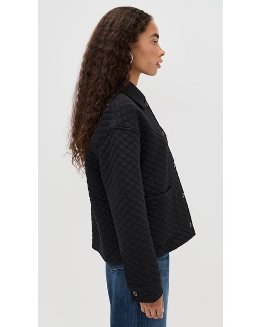 Vince Black Quilted Collared Jacket