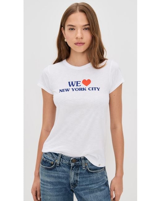 Rag & Bone White We Heart Nyc Tee