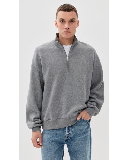 Agolde Gray Idris Quarter Zip for men
