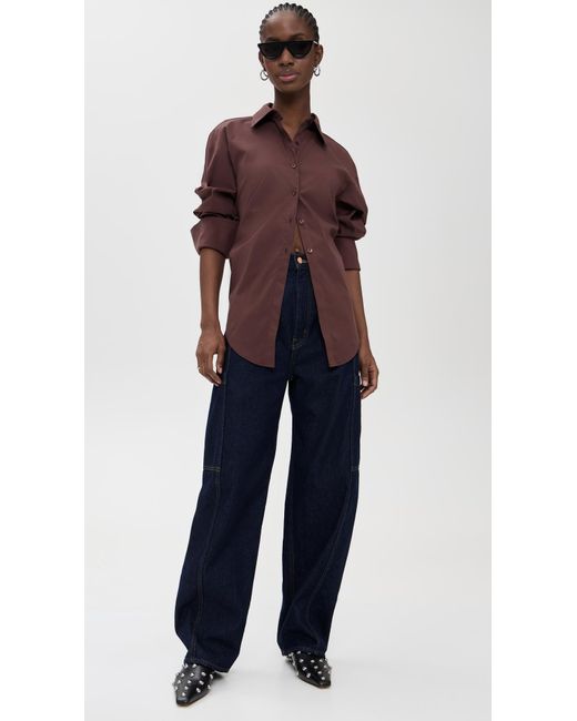 Simon Miller Purple Loch Poplin Button Up