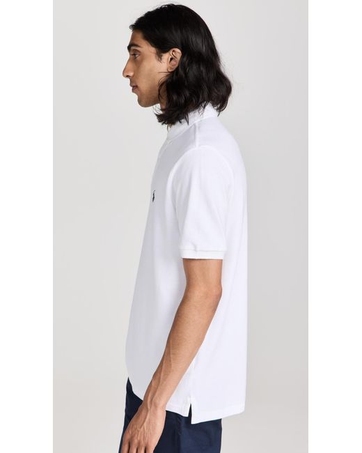 Polo Ralph Lauren White Classic Fit Iconic Mesh Polo for men