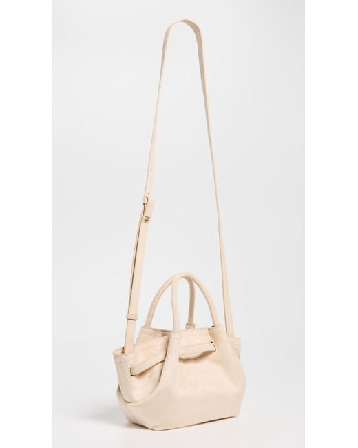JW PEI White Hana Mini Faux Suede Tote Bag