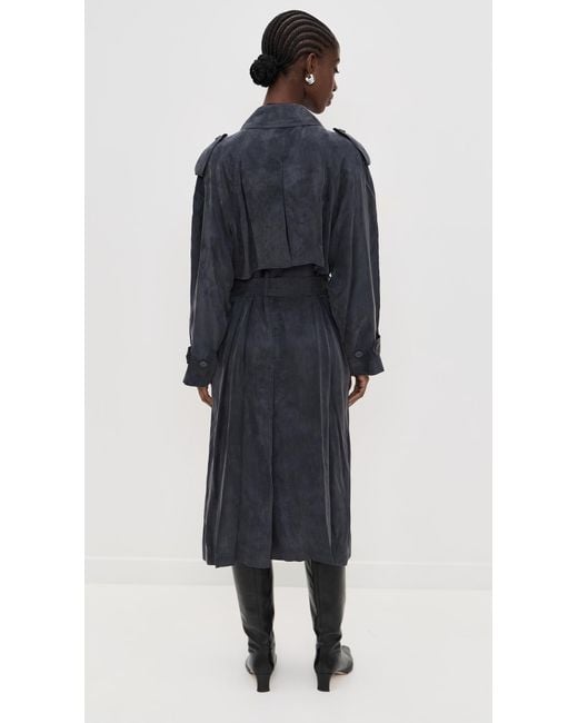 Helmut Lang Blue Fluid Trench