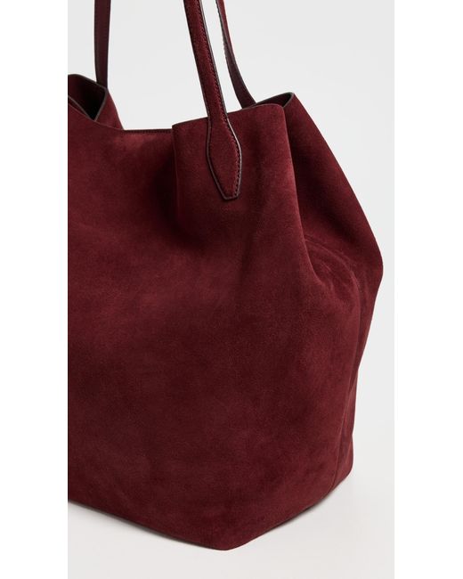 Madewell Red Oversized Soft Grain Shopper Tote
