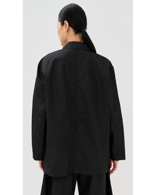 Tibi Black Crispy Nylon Liam Blazer