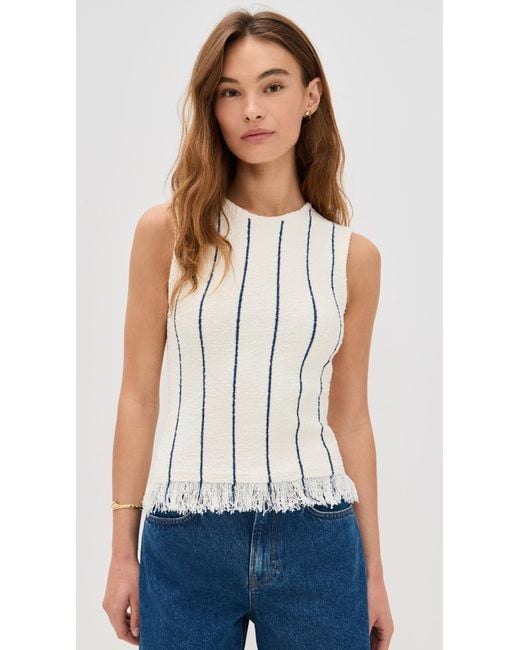 ALIGNE White Char Boucle Top