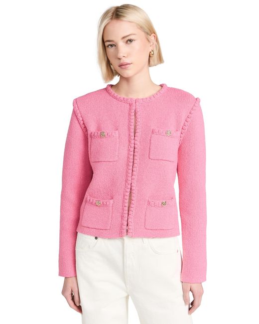 Endless Rose Pink Ende Roe Braided Knit Jacket